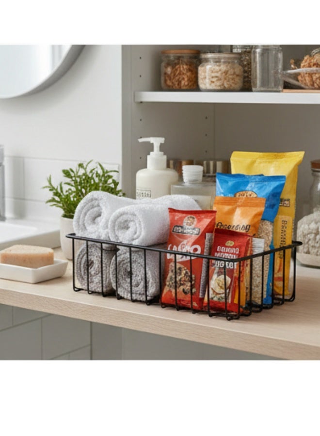 سلة تنظيم كبيرة وعصرية للفواكه ولوازم المكتب - 29 × 18 سم، حاوية مفتوحة أنيقة للاستخدام في المطبخ أو المكتب - سهلة التنظيف وعملية... - Image 4